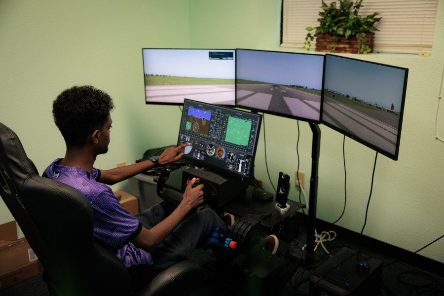 Flight simulator setup